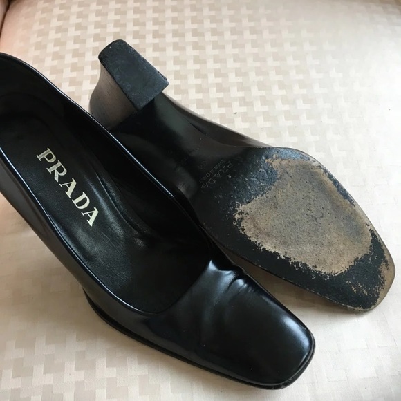VINTAGE Prada Square Toe Heels - Picture 4 of 5
